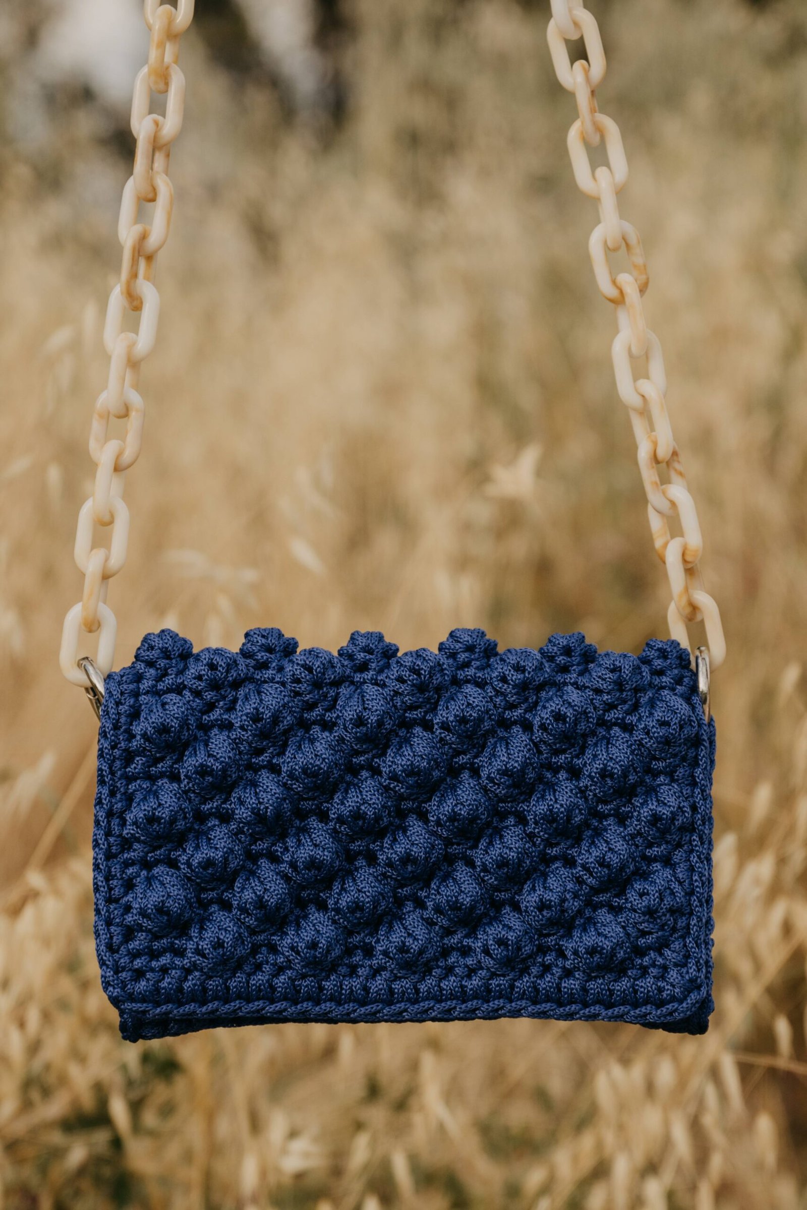 French Blue Handmade Bag