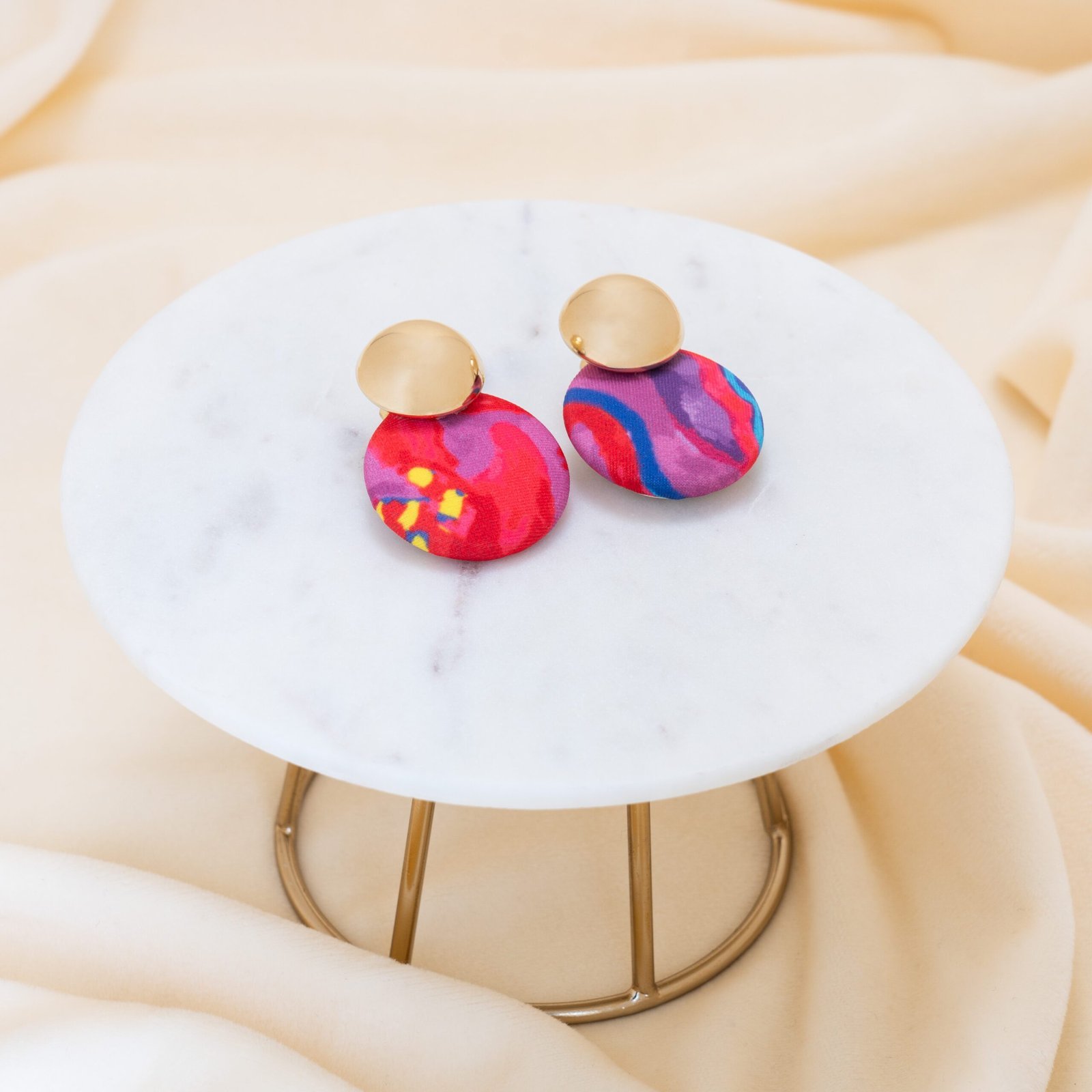Bleeding Heart Circle Earrings