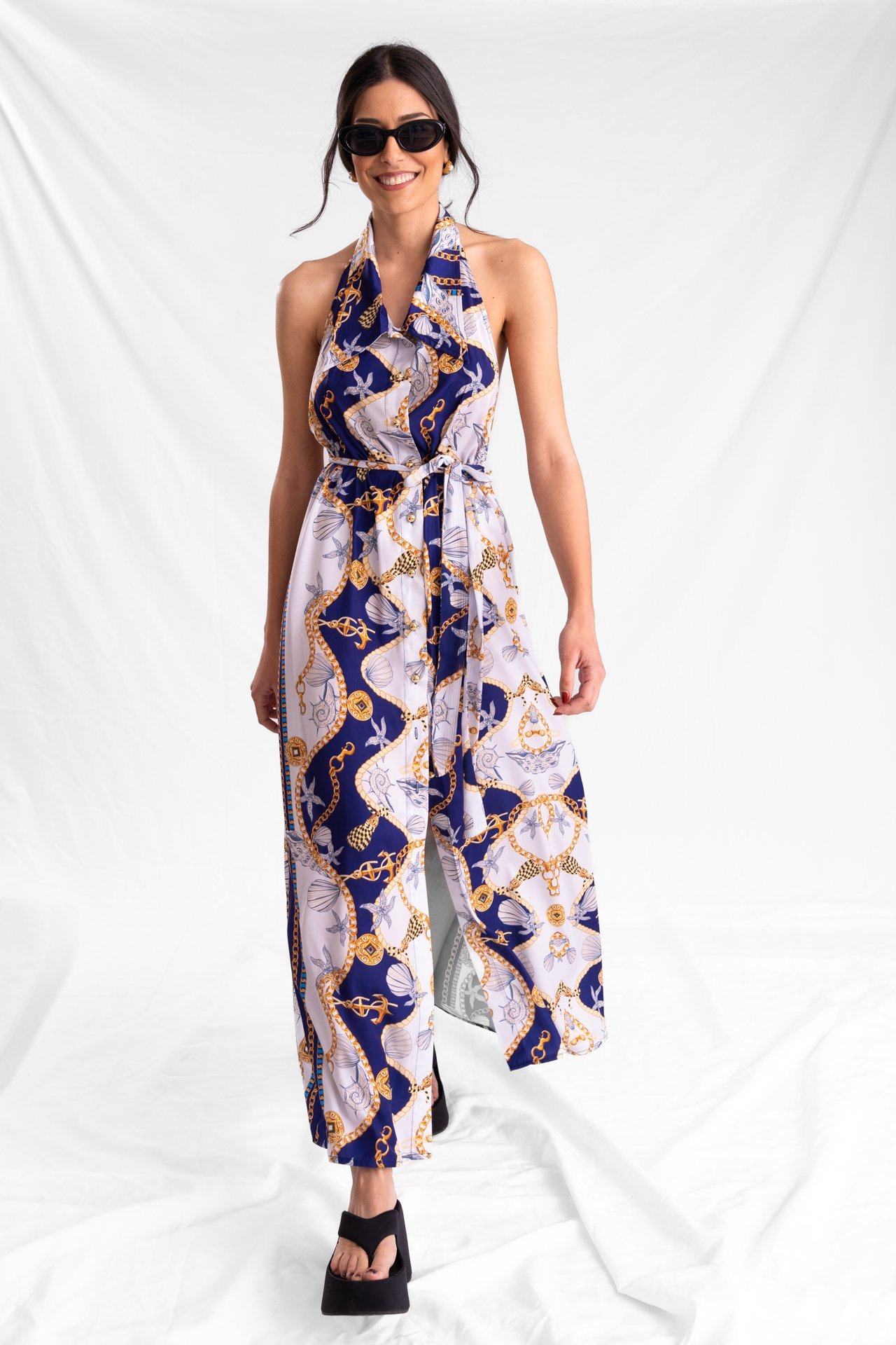Moon  Shell Backless Dress