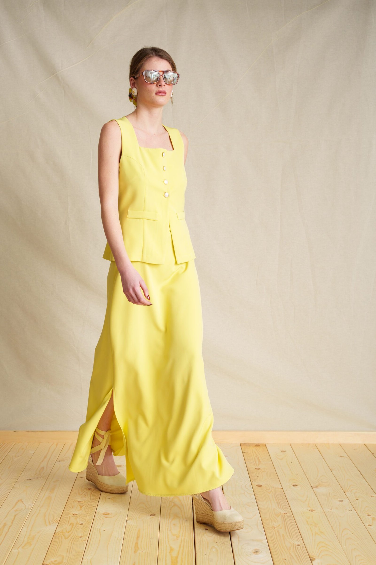 Lemon Maxi Skirt