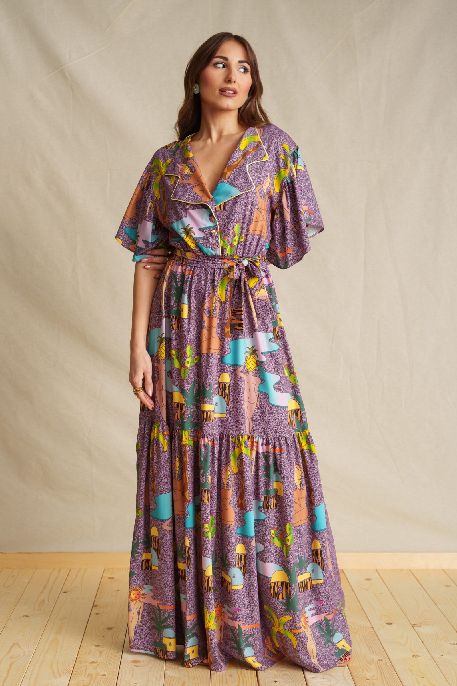 Purple Edem Maxi Dress