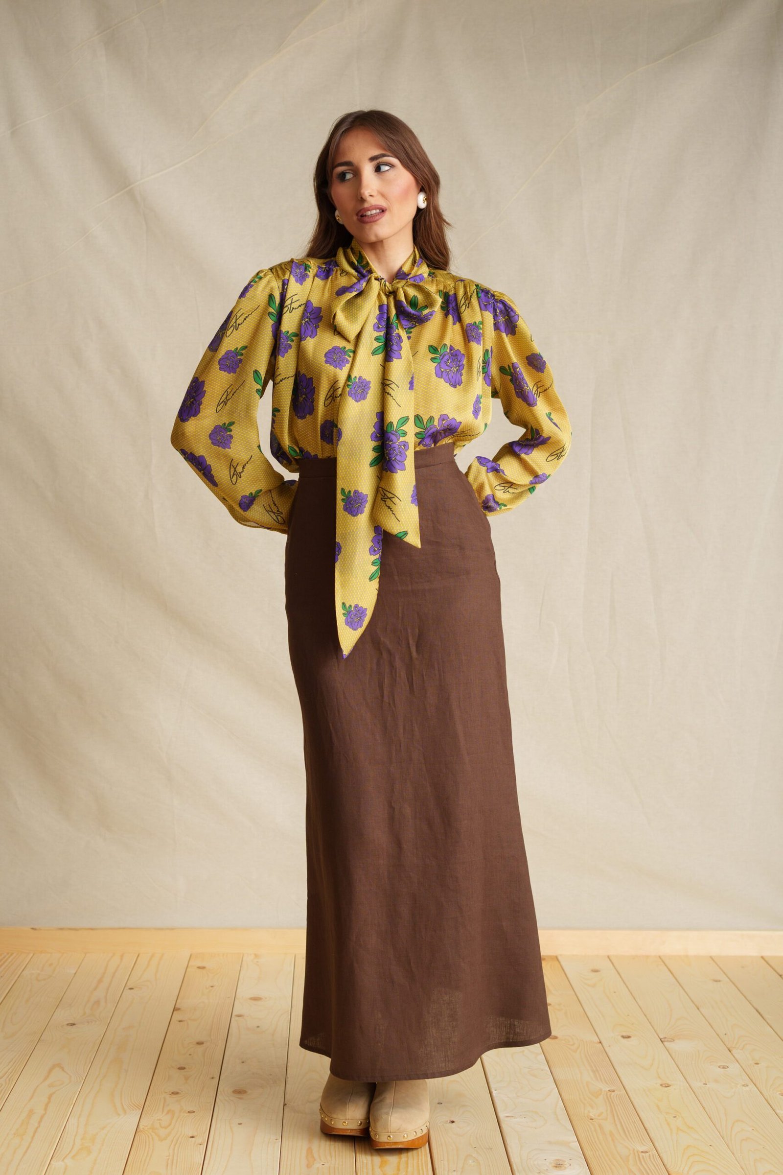Burly Wood Maxi Skirt