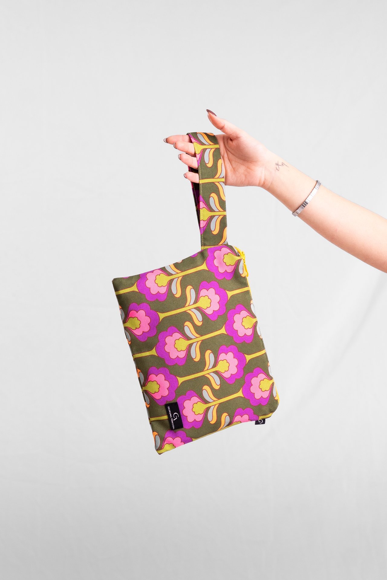 Hollyhocks Zipper Bag