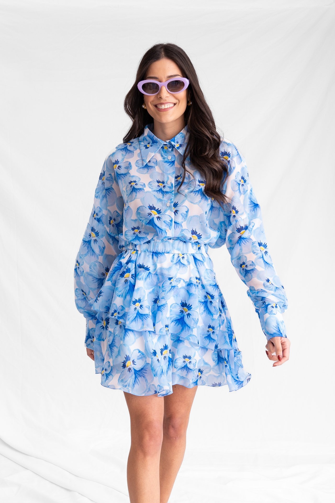 Blue Flax Mini Skirt