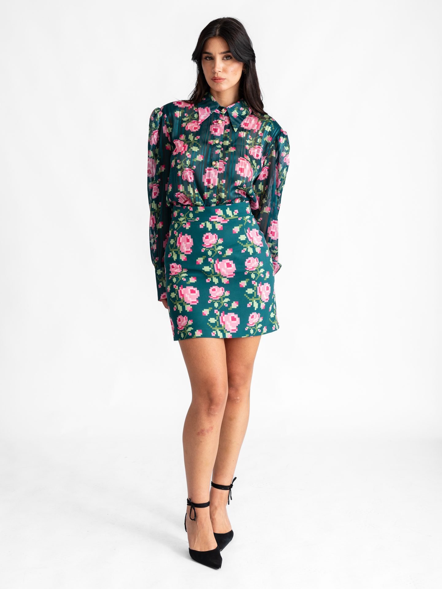 Amber Queen Green Mini Skirt