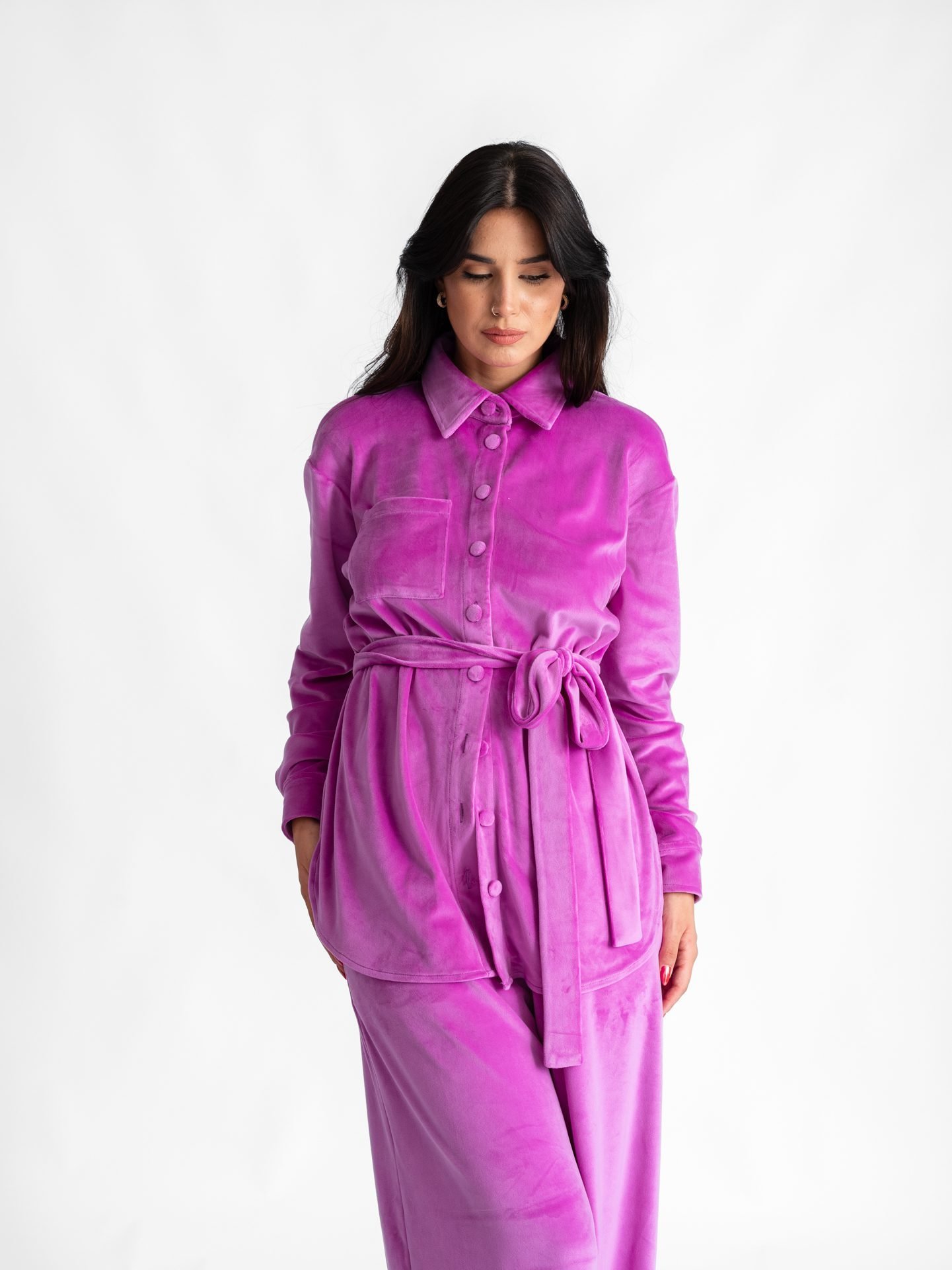 Dark Violet Velvet Set