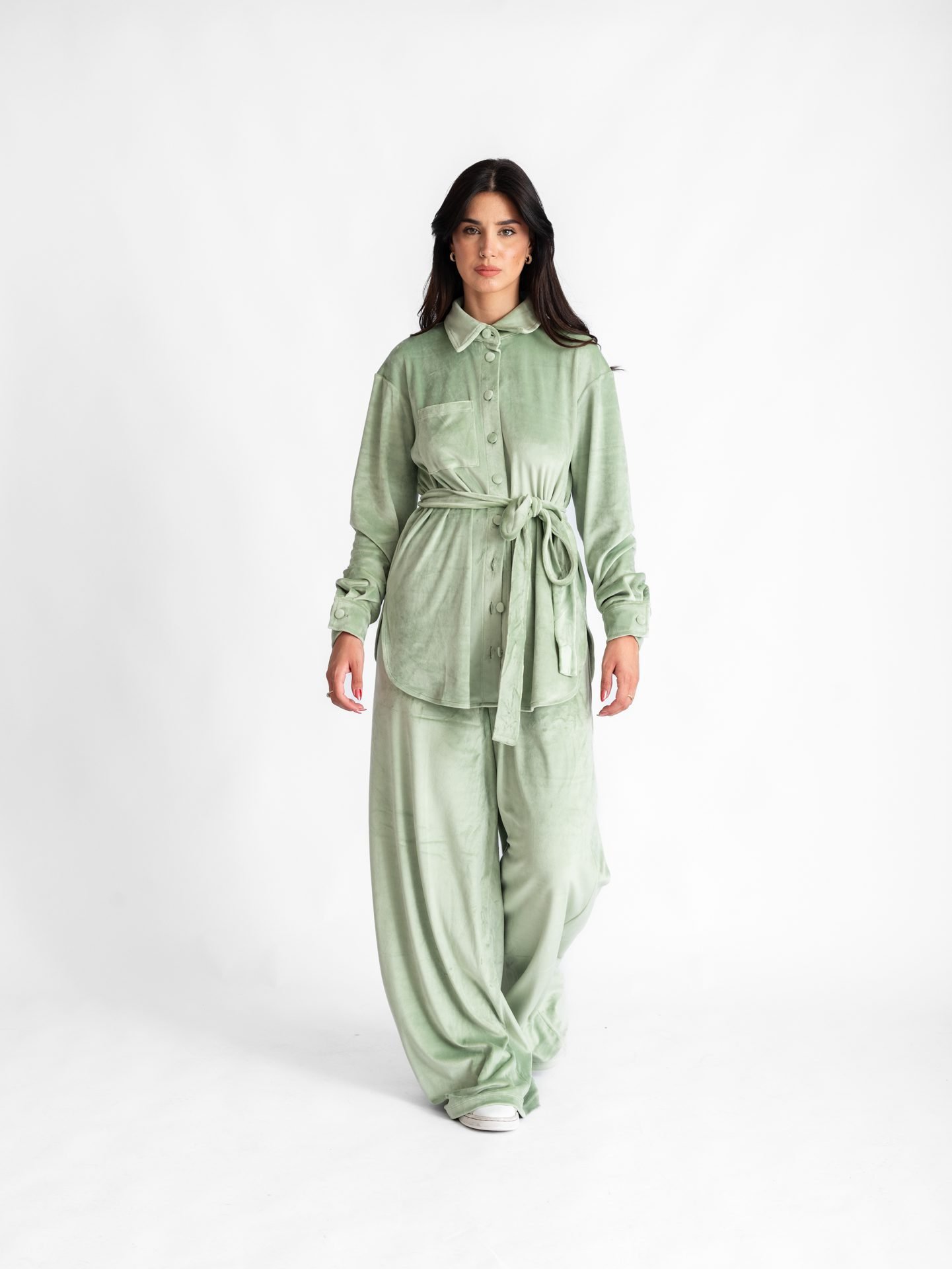 Sage Green Velvet Set