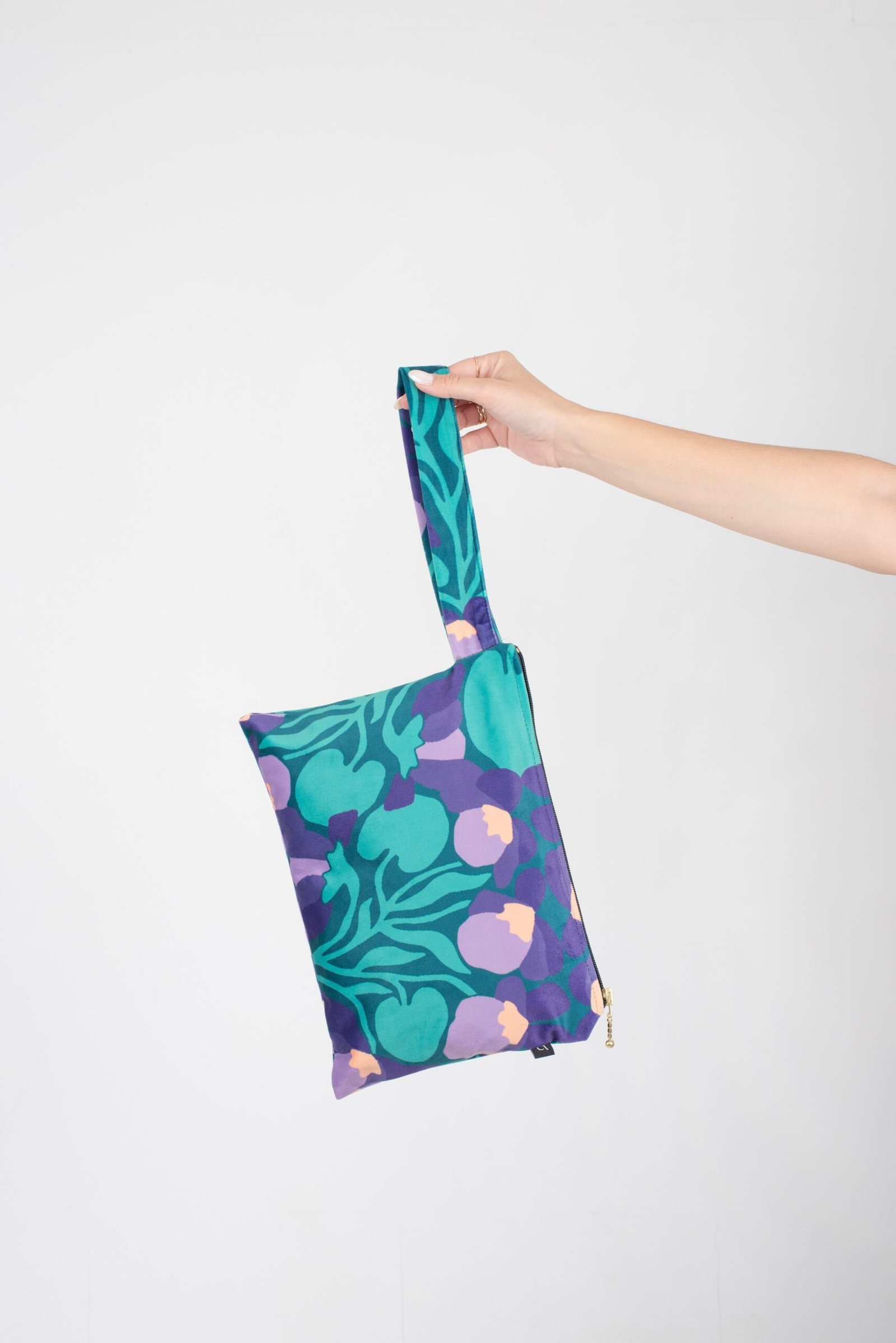 Violet Green Zipper Bag