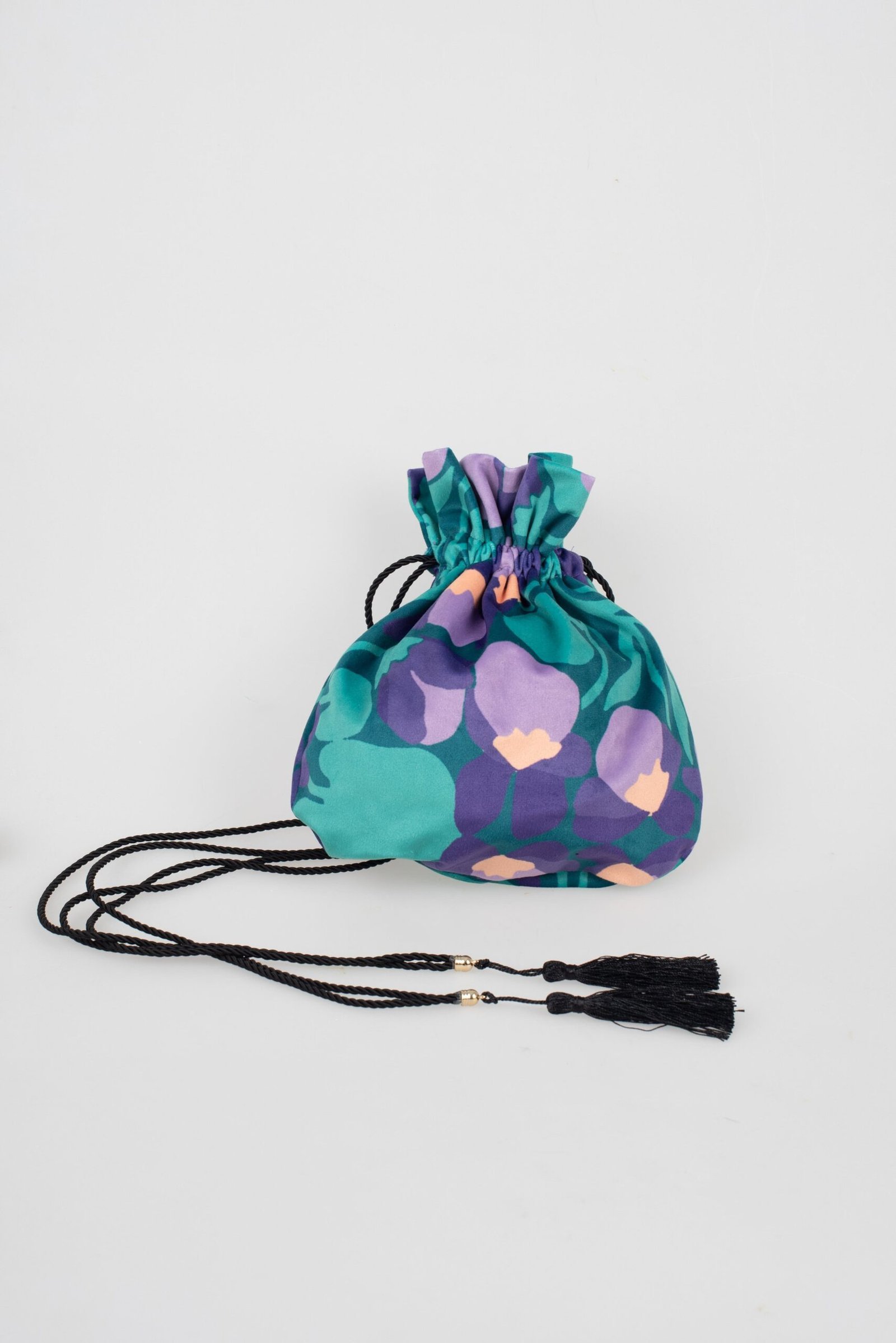 Violet Green Pouch Bag