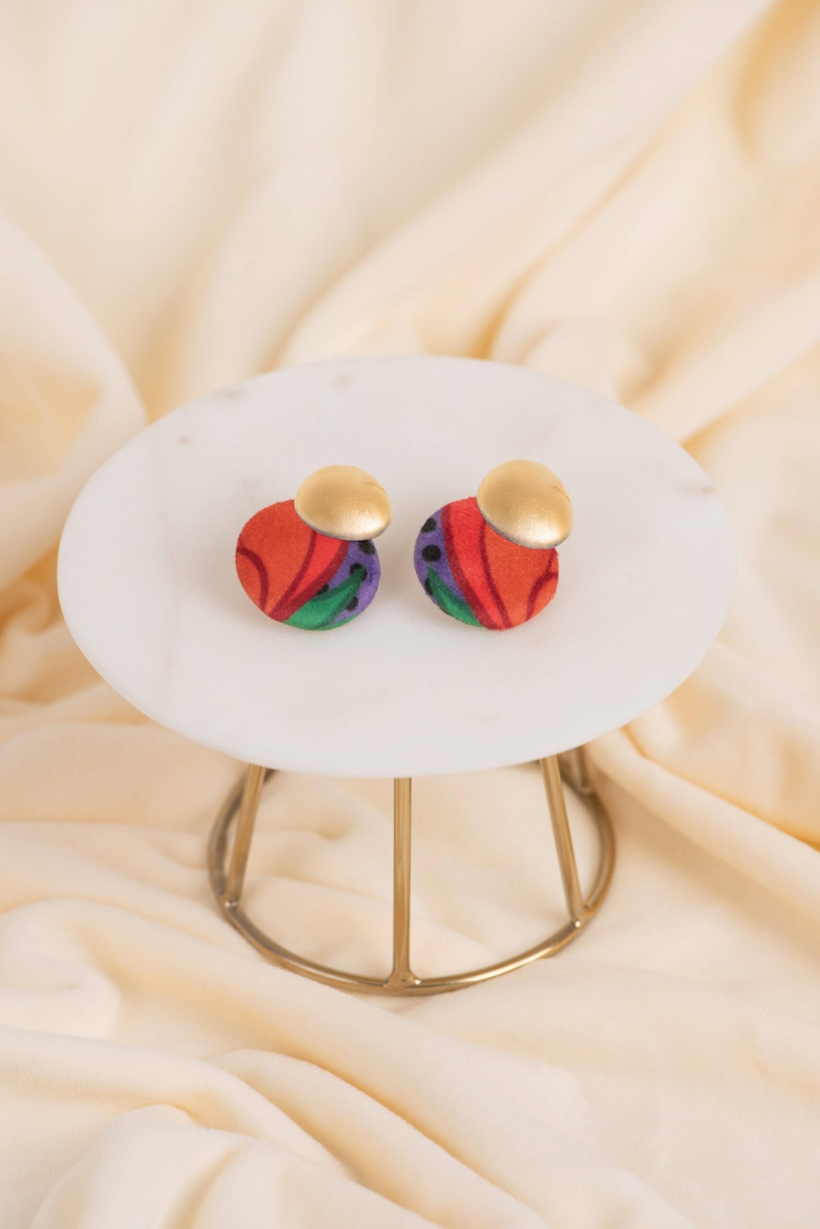 Amelia Purple Circle  Earrings