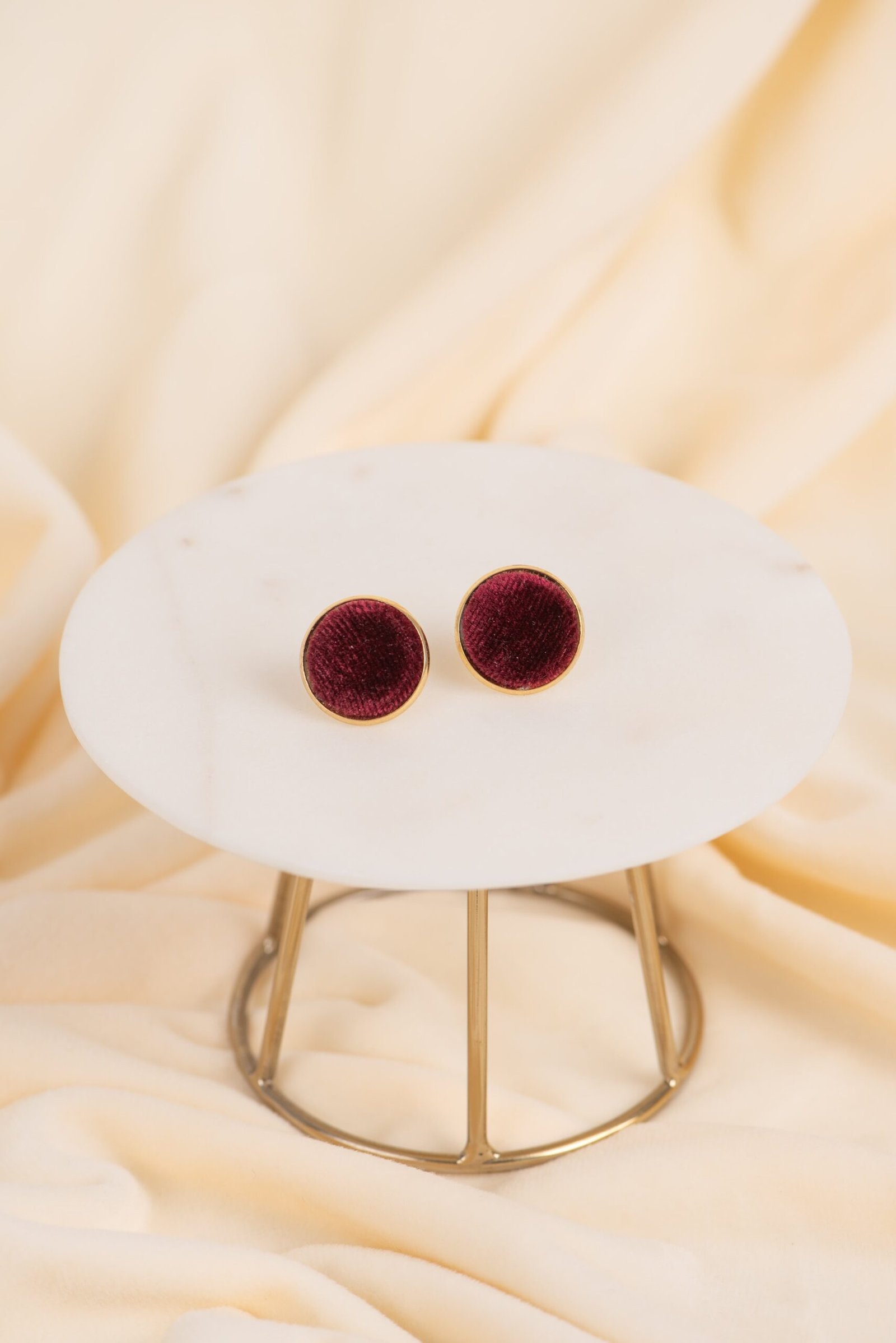 Burgundy Bull earrings