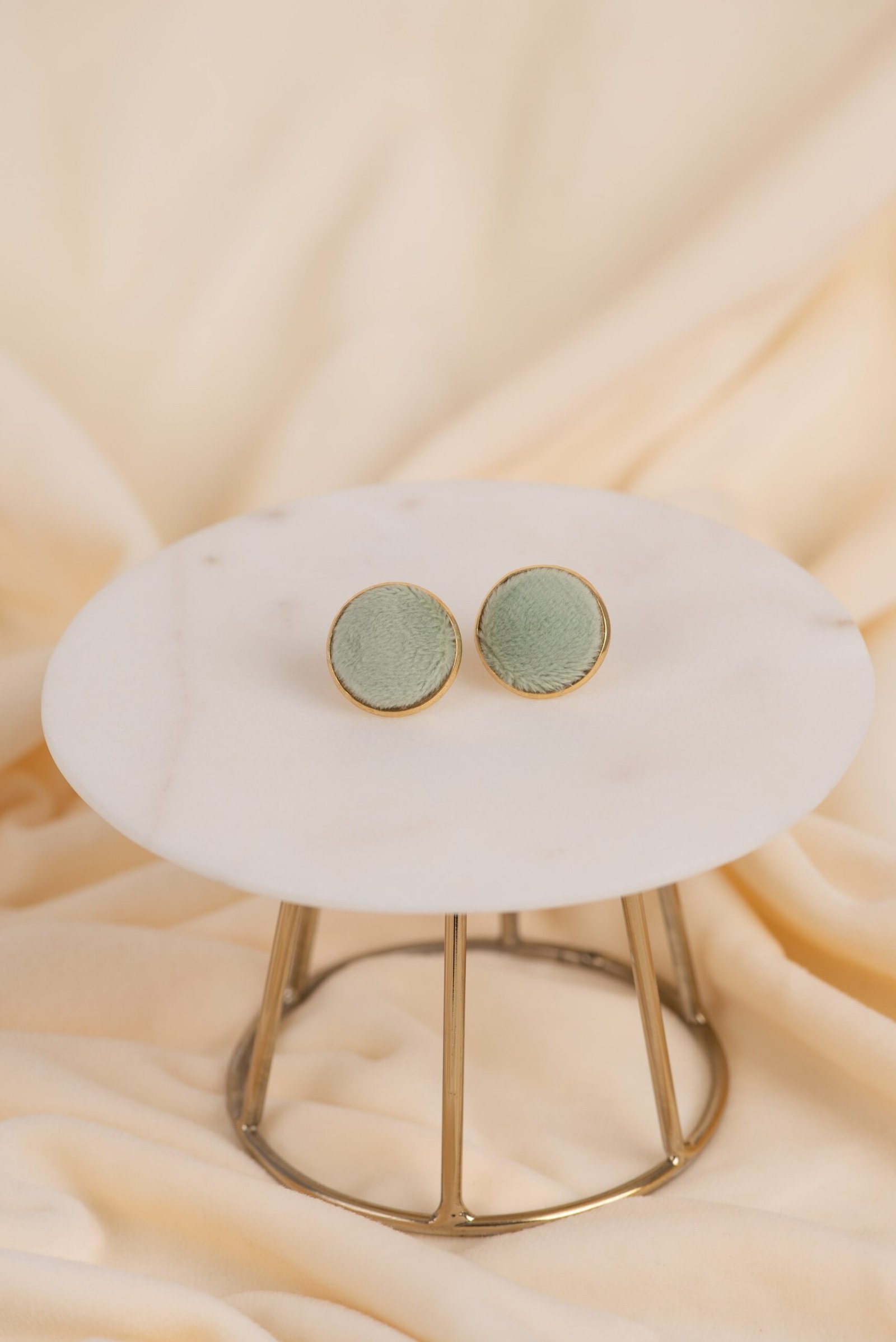 Sage Green Bull Earrings