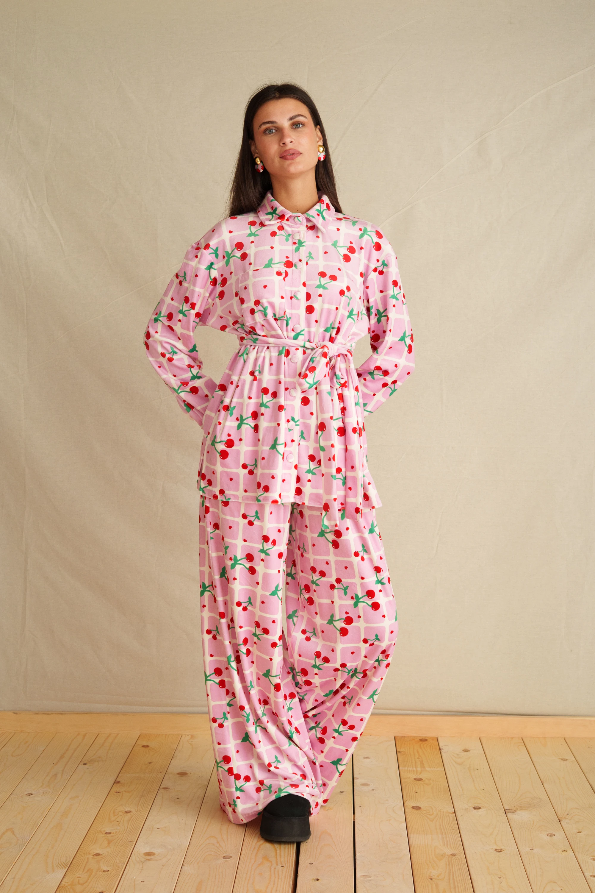 Blushed Cherris  Velvet Set