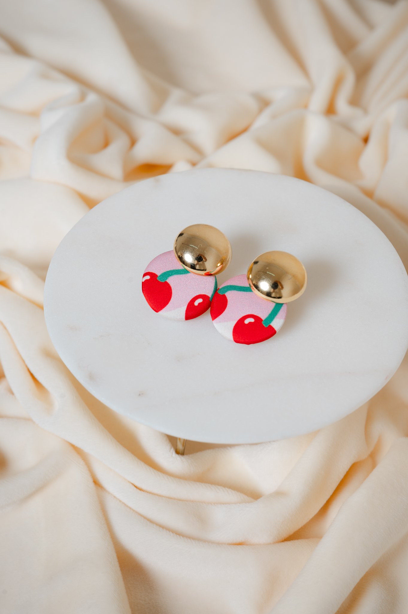 BLUSHED CHERRIES EARRINGS