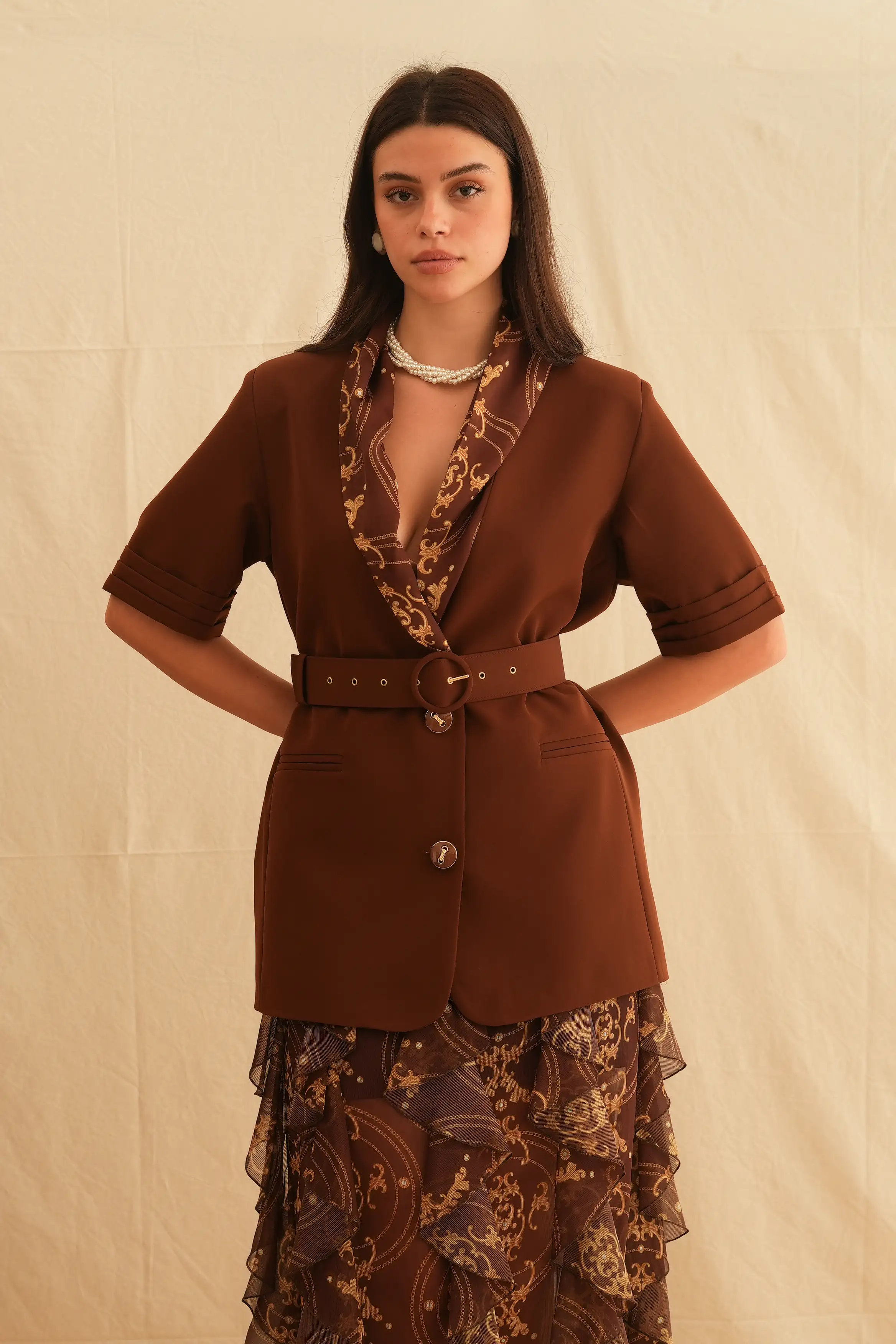 'Ellys Oversized Blazer With Hanky