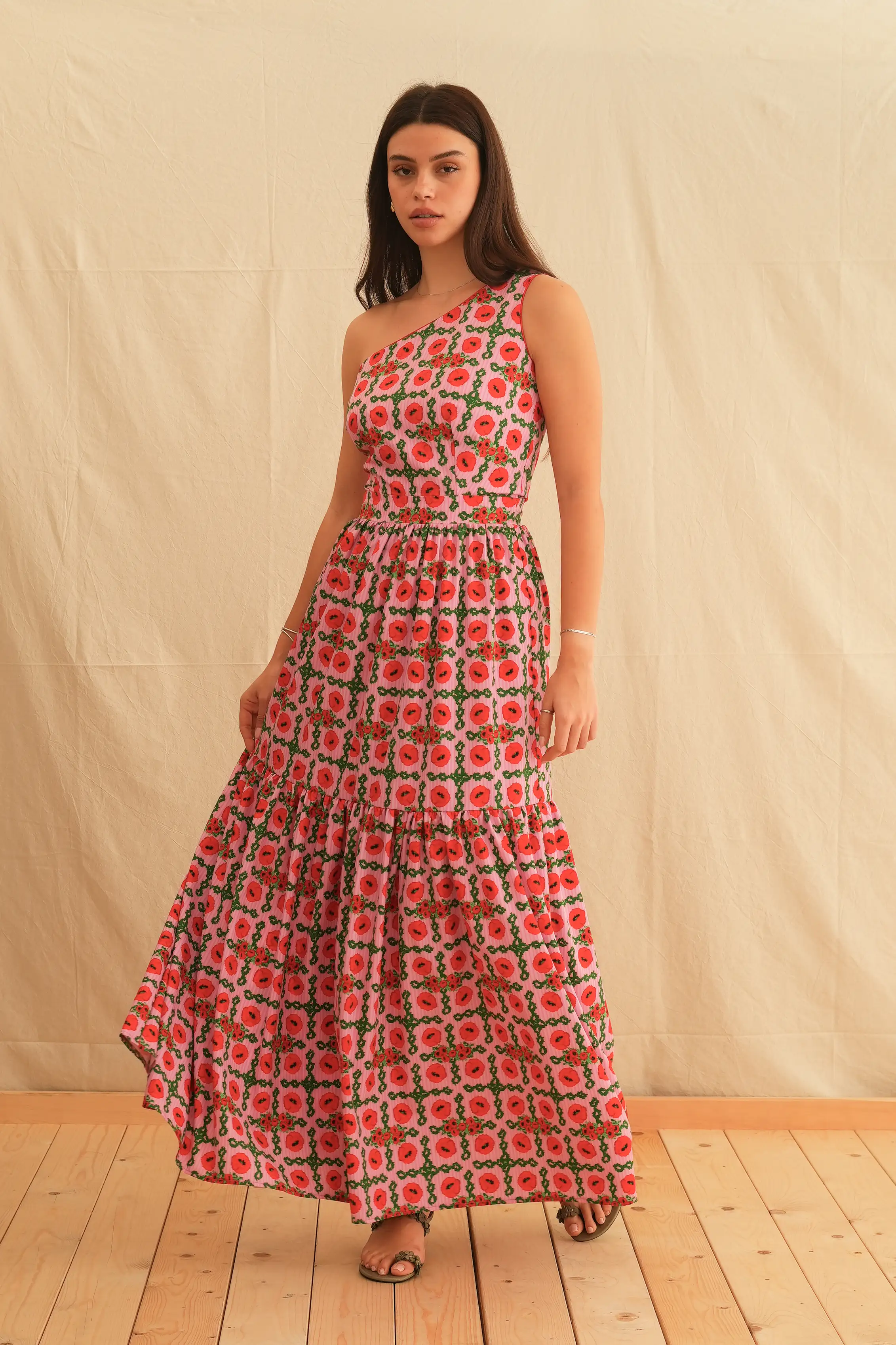 Poppy One Shoulder Maxi Dress