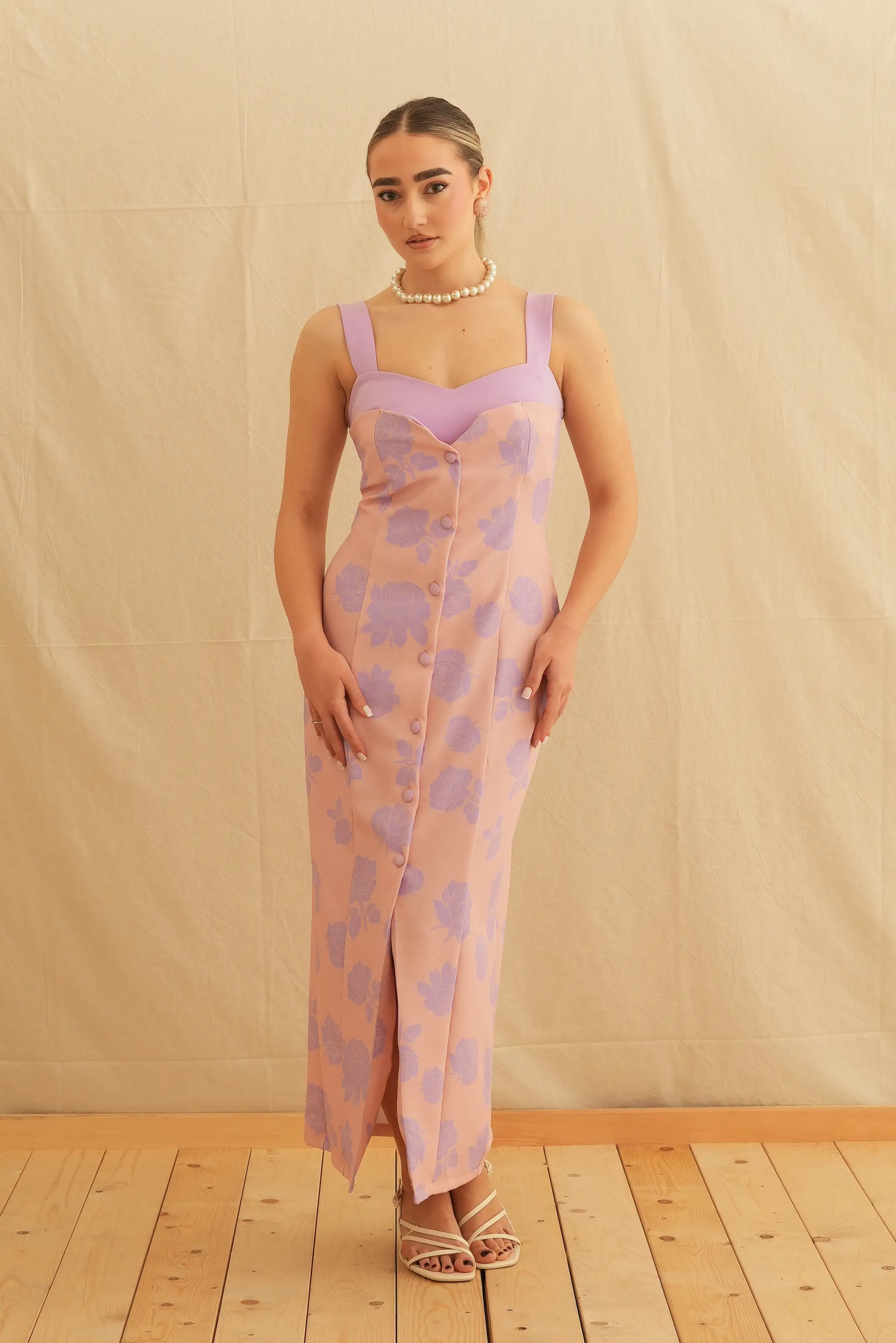 Purple Juliet Midi Dress