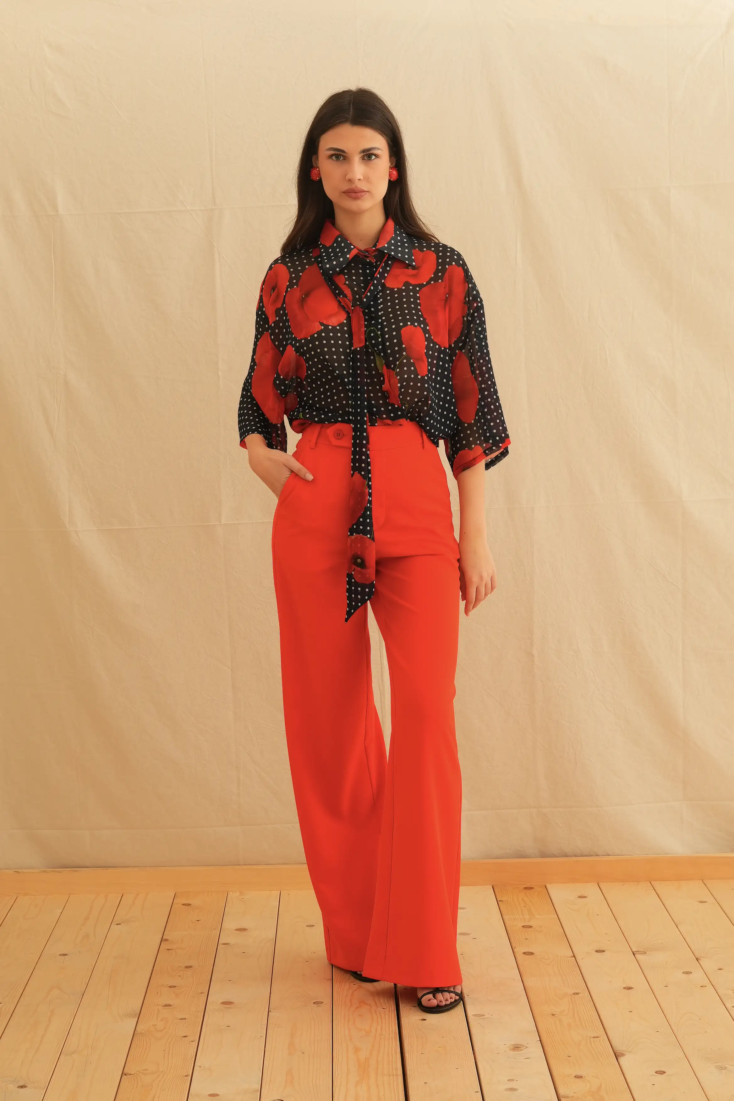 Red Aria Pants