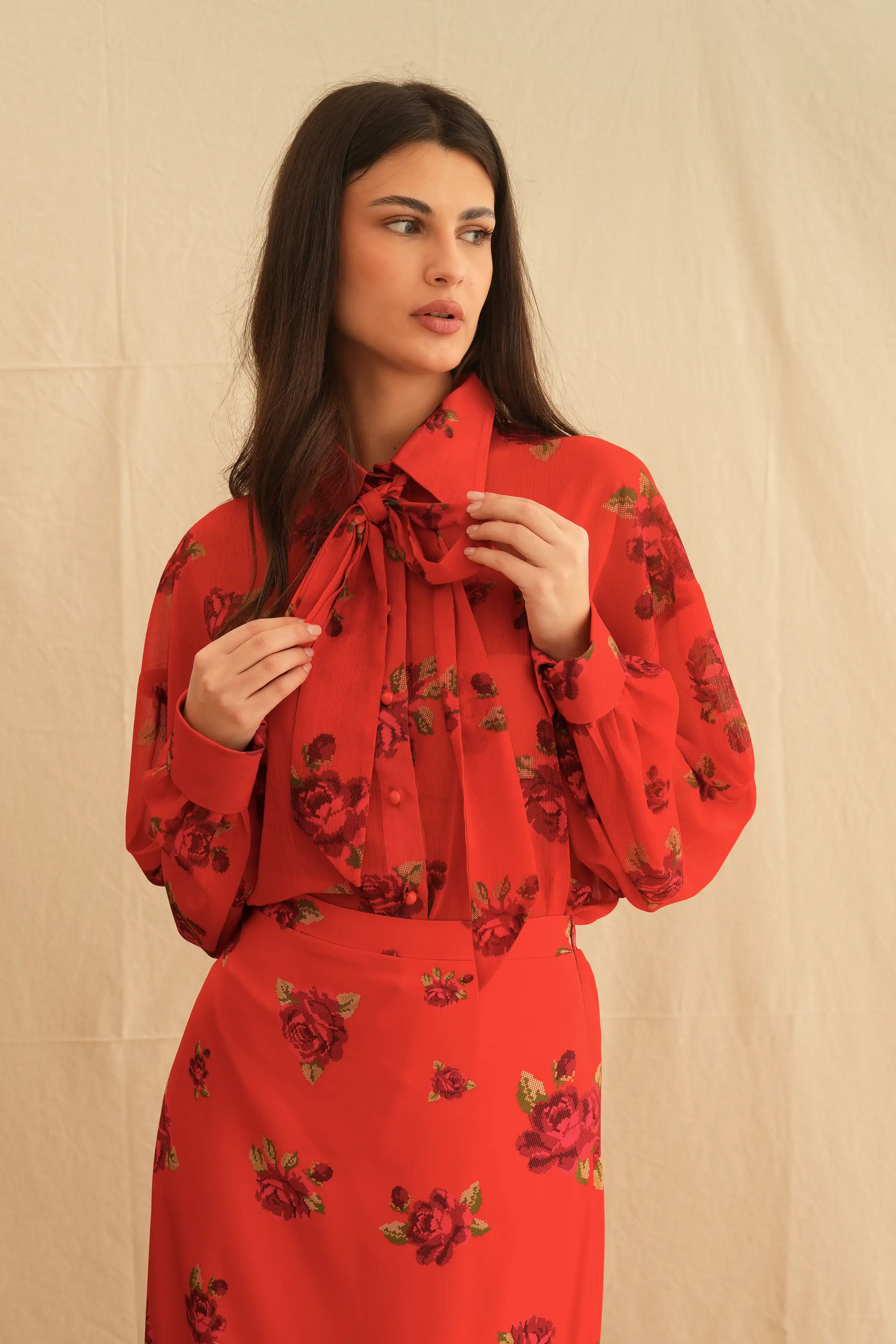 Pink Rose Oversized Shirt