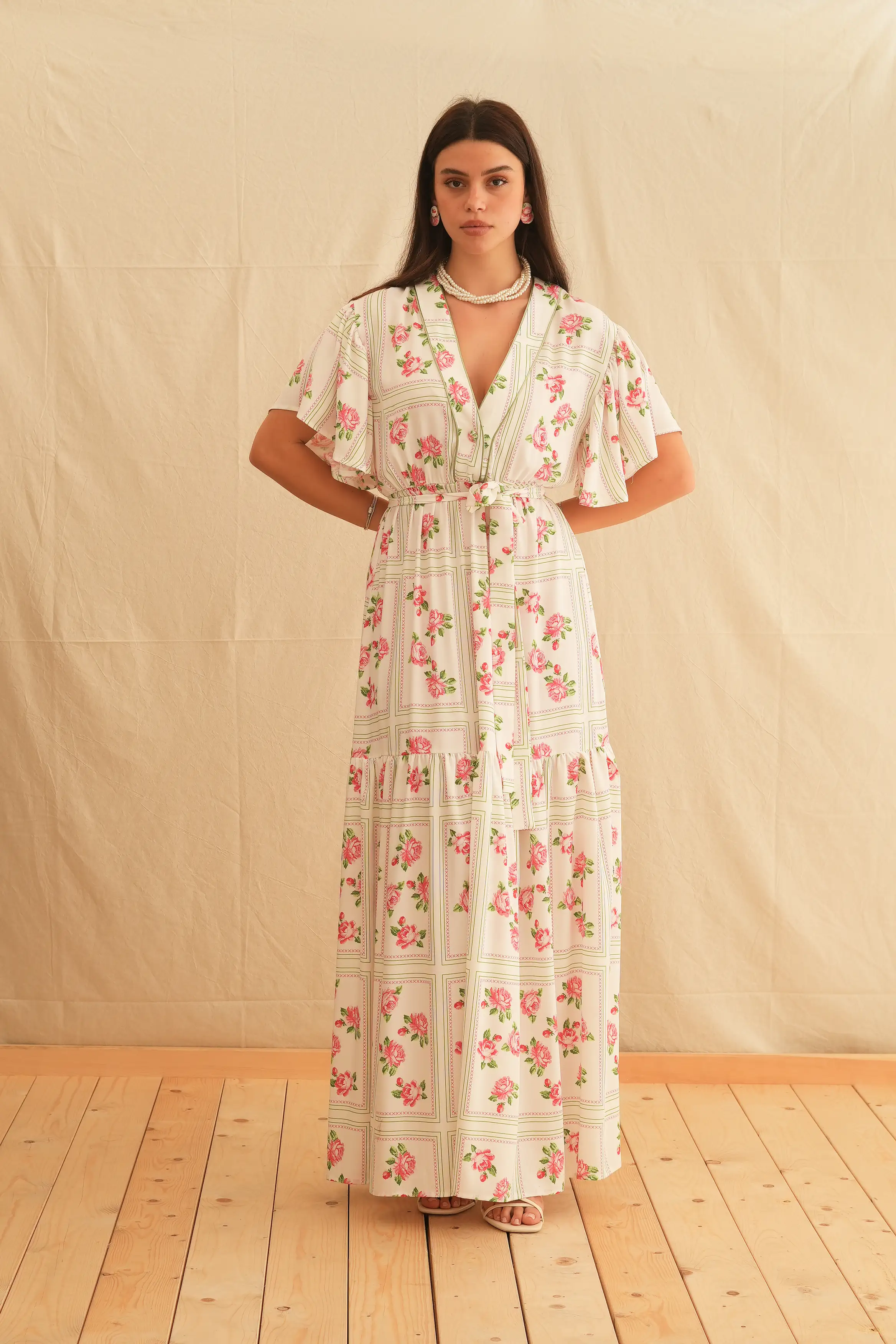 Pink Rose Maxi Dress
