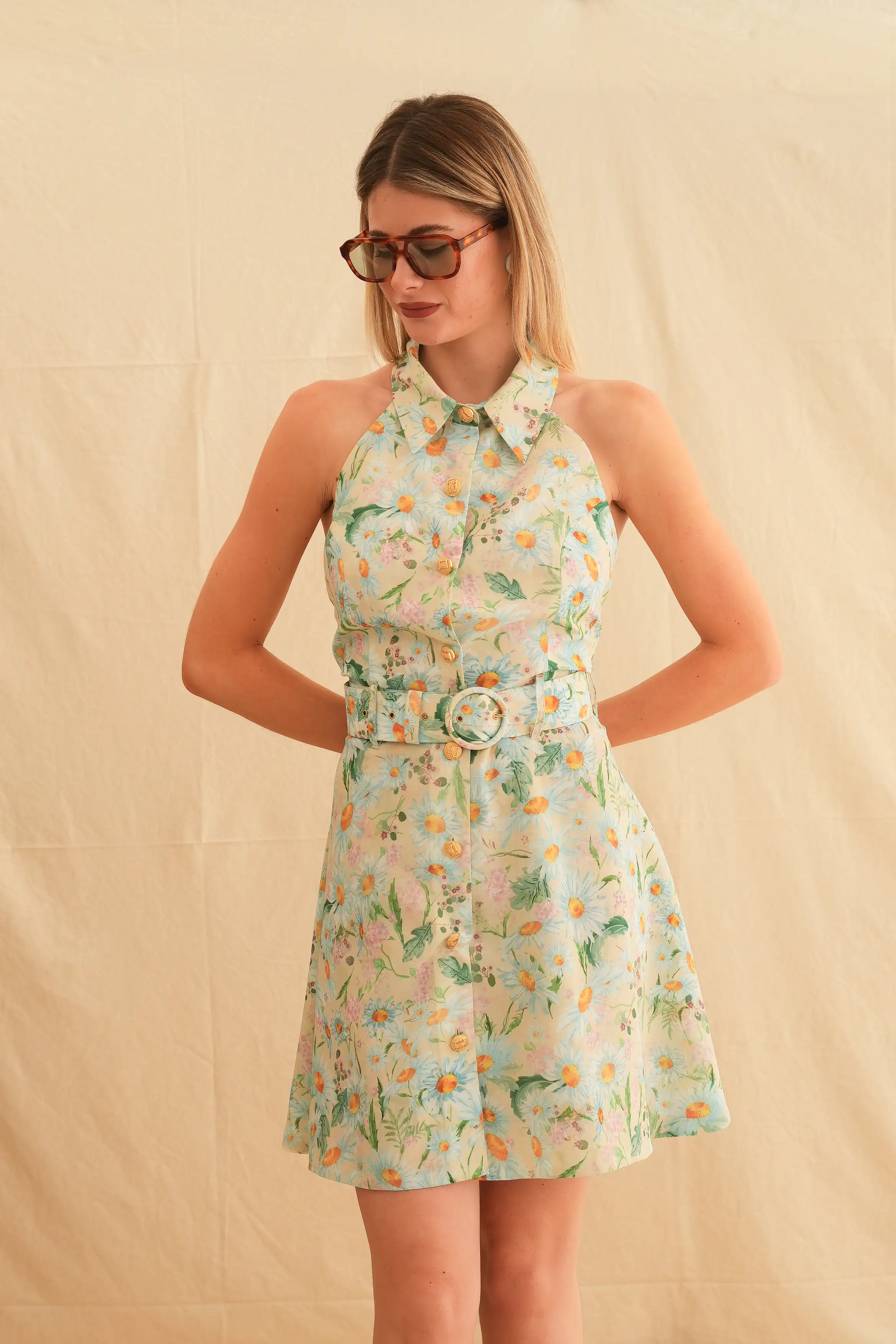 Daisy Backless Mini Dress