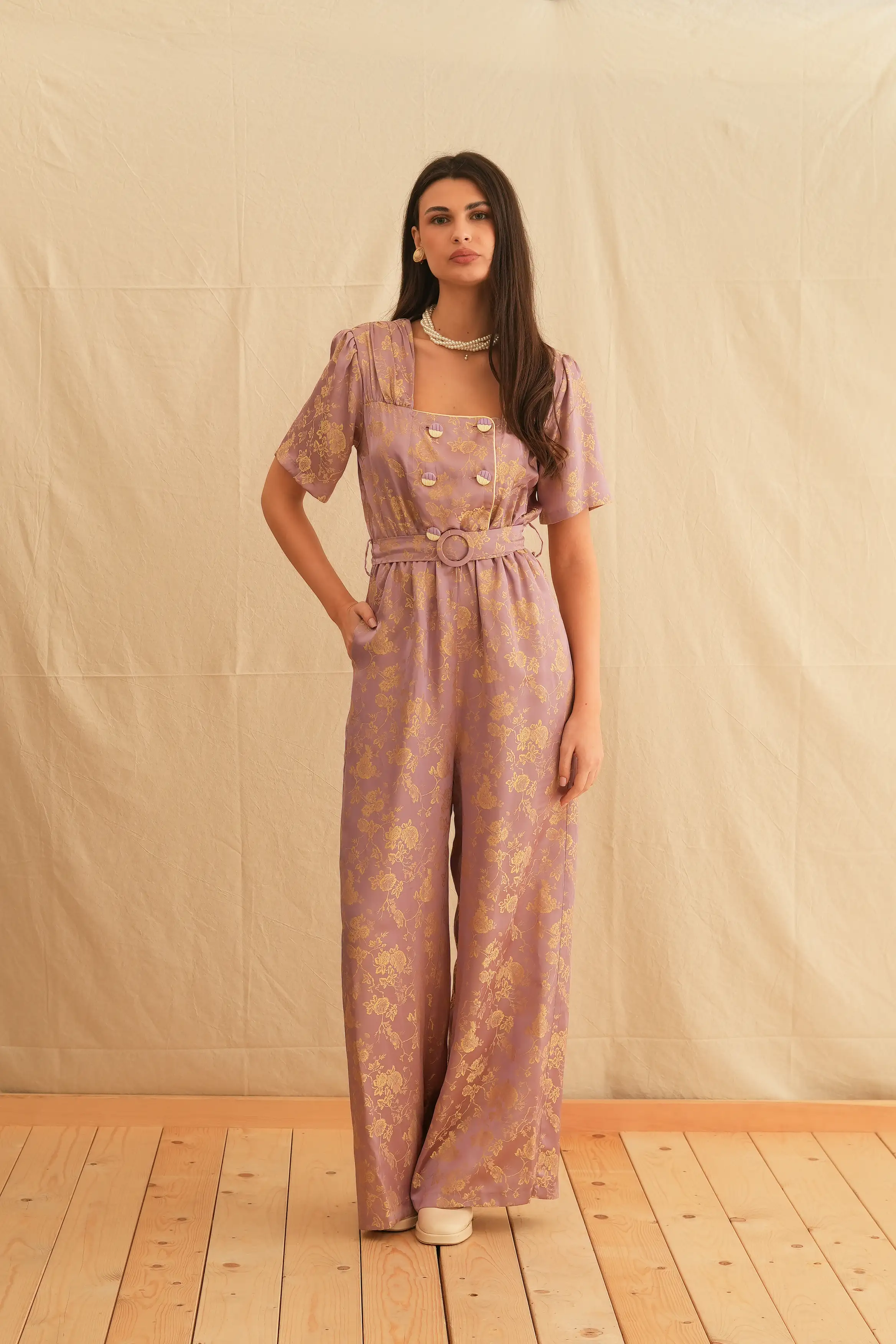 Melissa Jacquard Jumpsuit