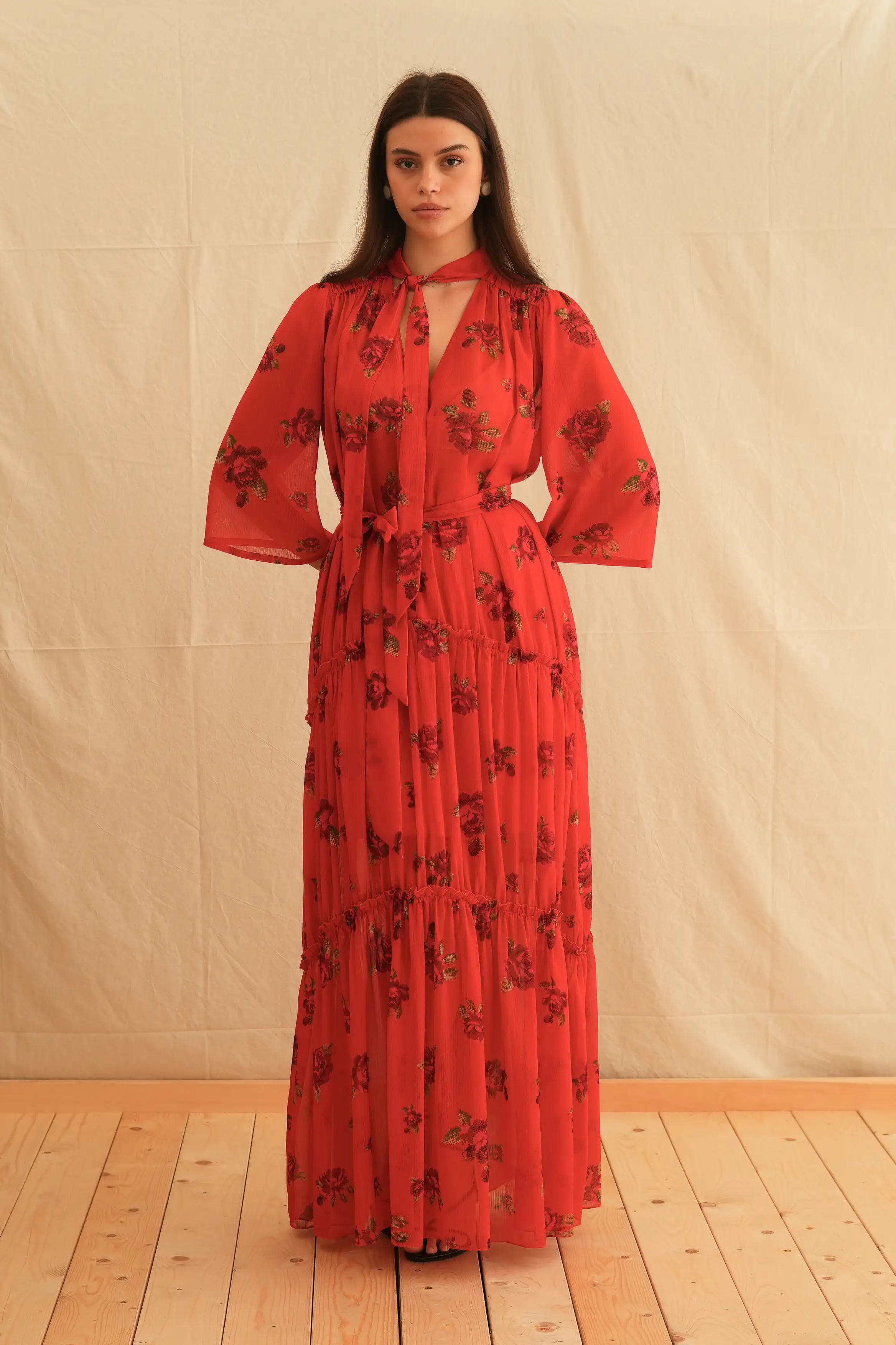 Red Rose Maxi Dress