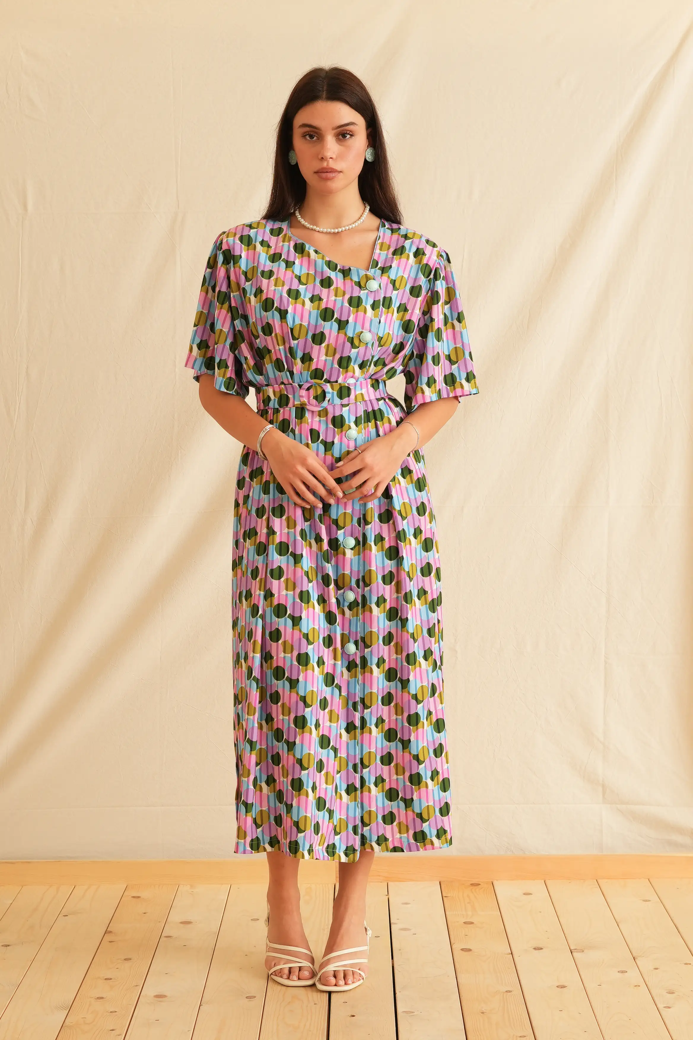 Colorful Vintage  Maxi Dress