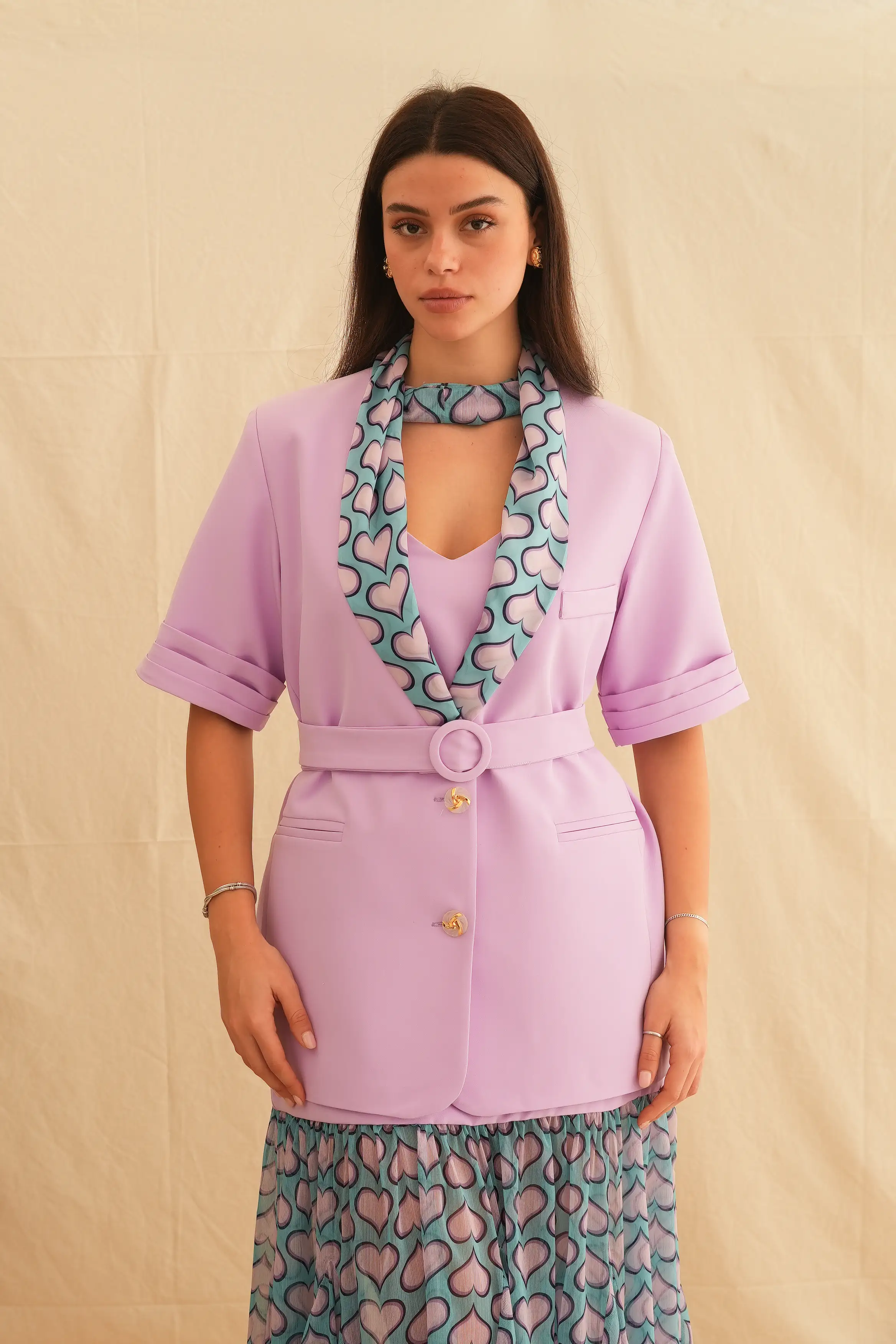 True Love  Oversized Blazer With Hanky