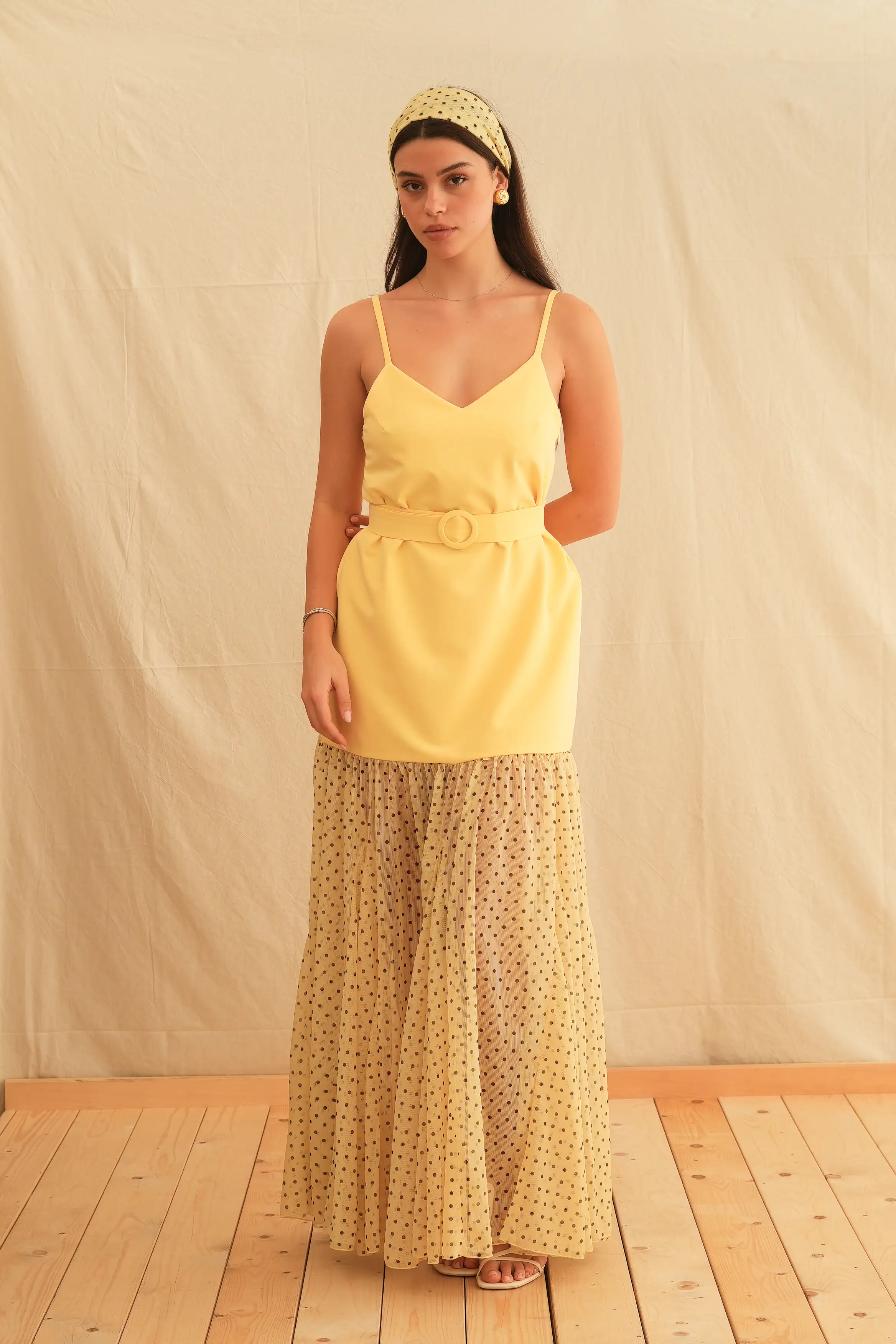 Sunshine Dots maxi Dress