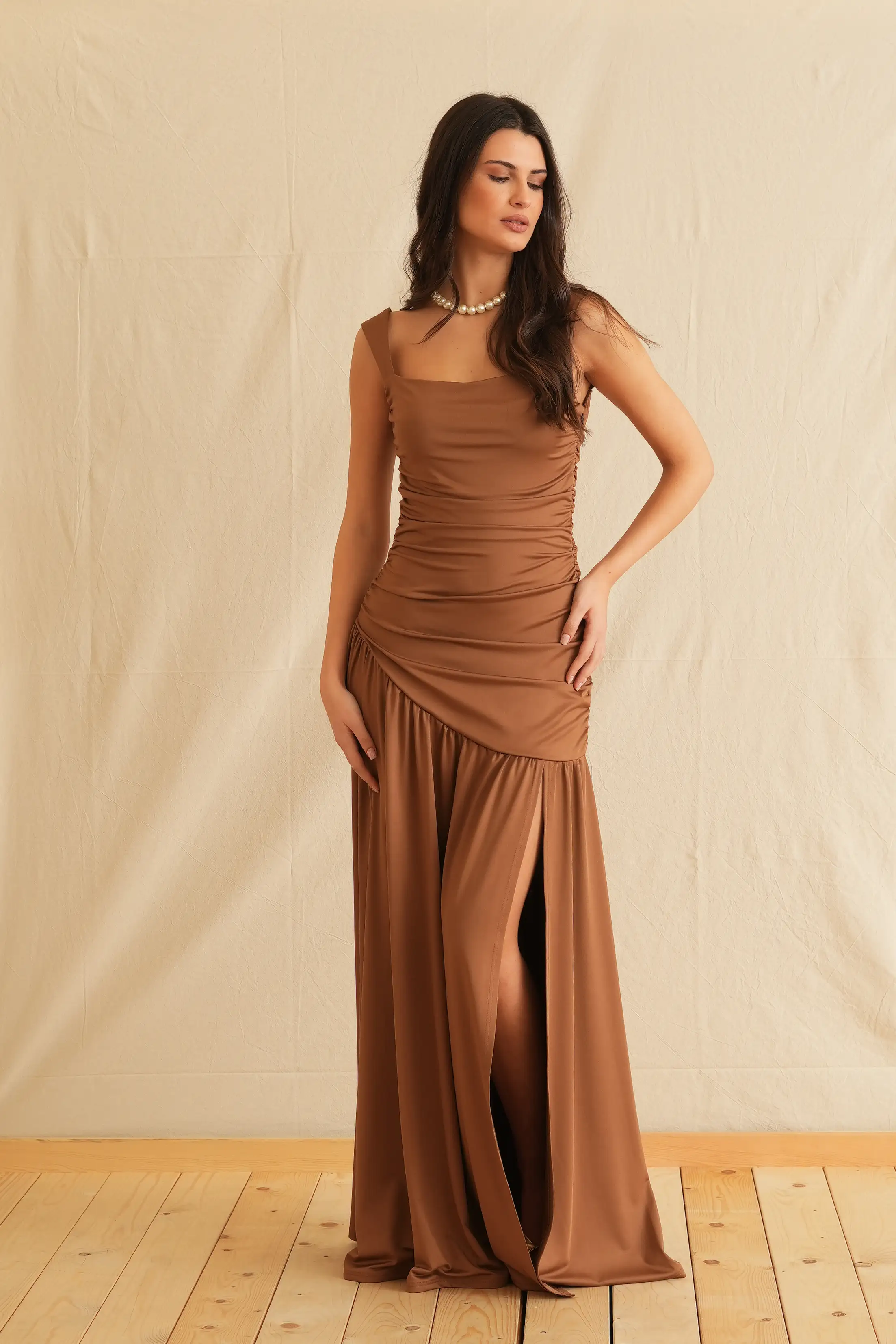 Caramel  Maxi  Dress
