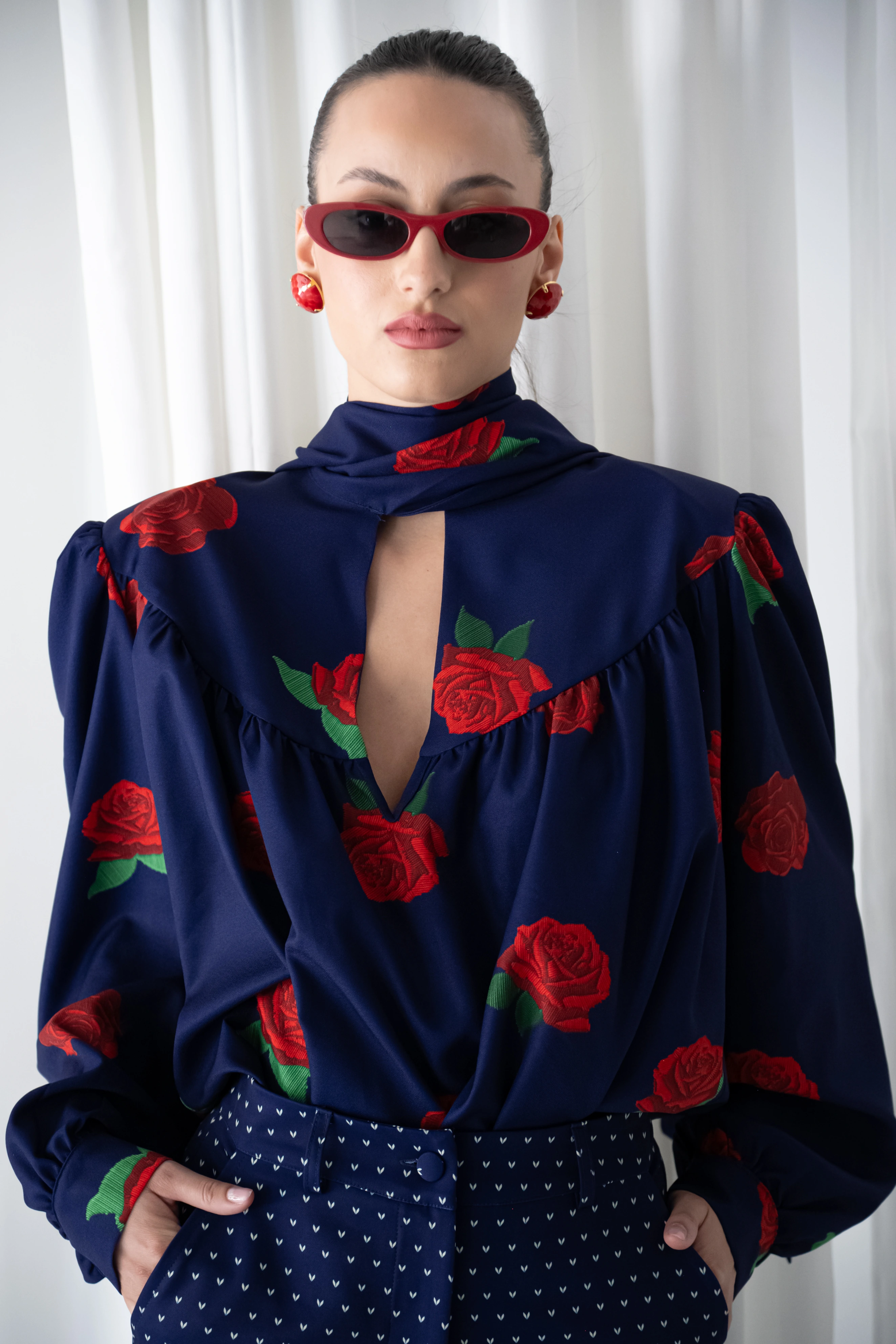 Red Rose Oversized Shirt