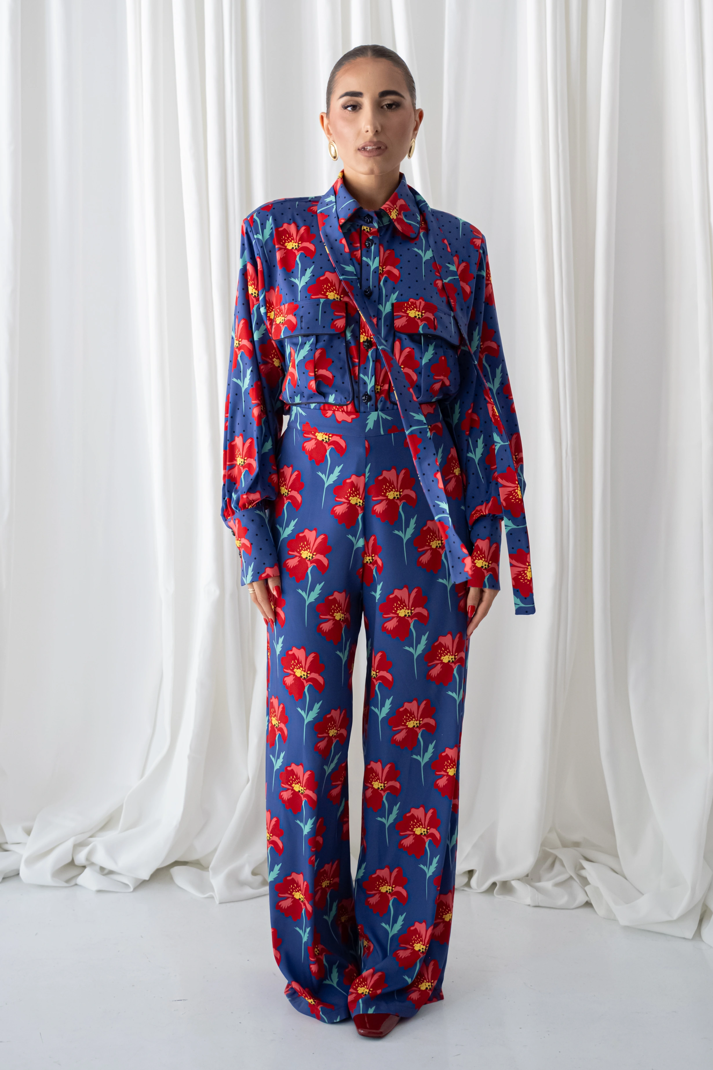 Scarlet Bloom Classic Pants