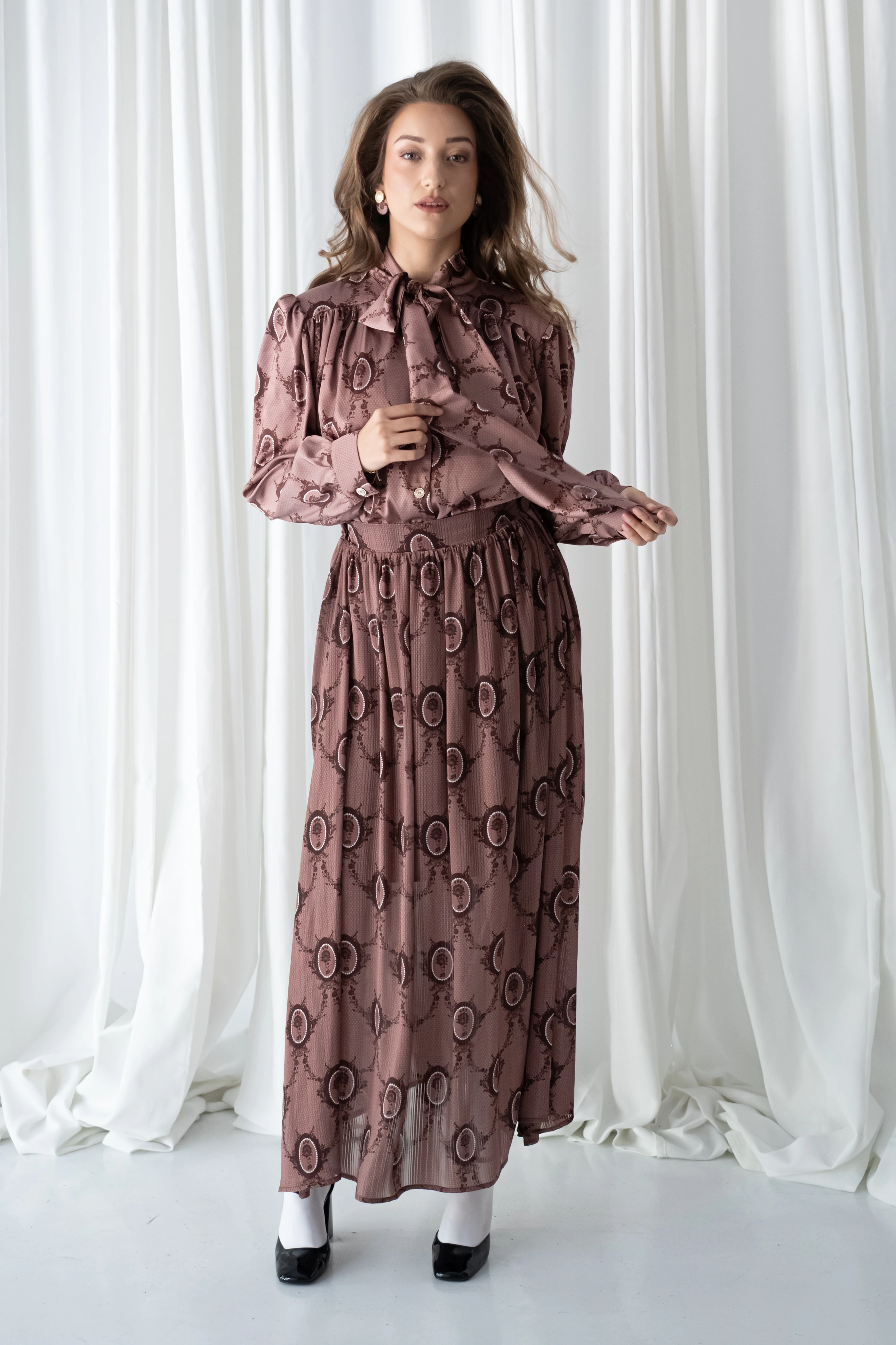 Madam Brown Maxi Skirt