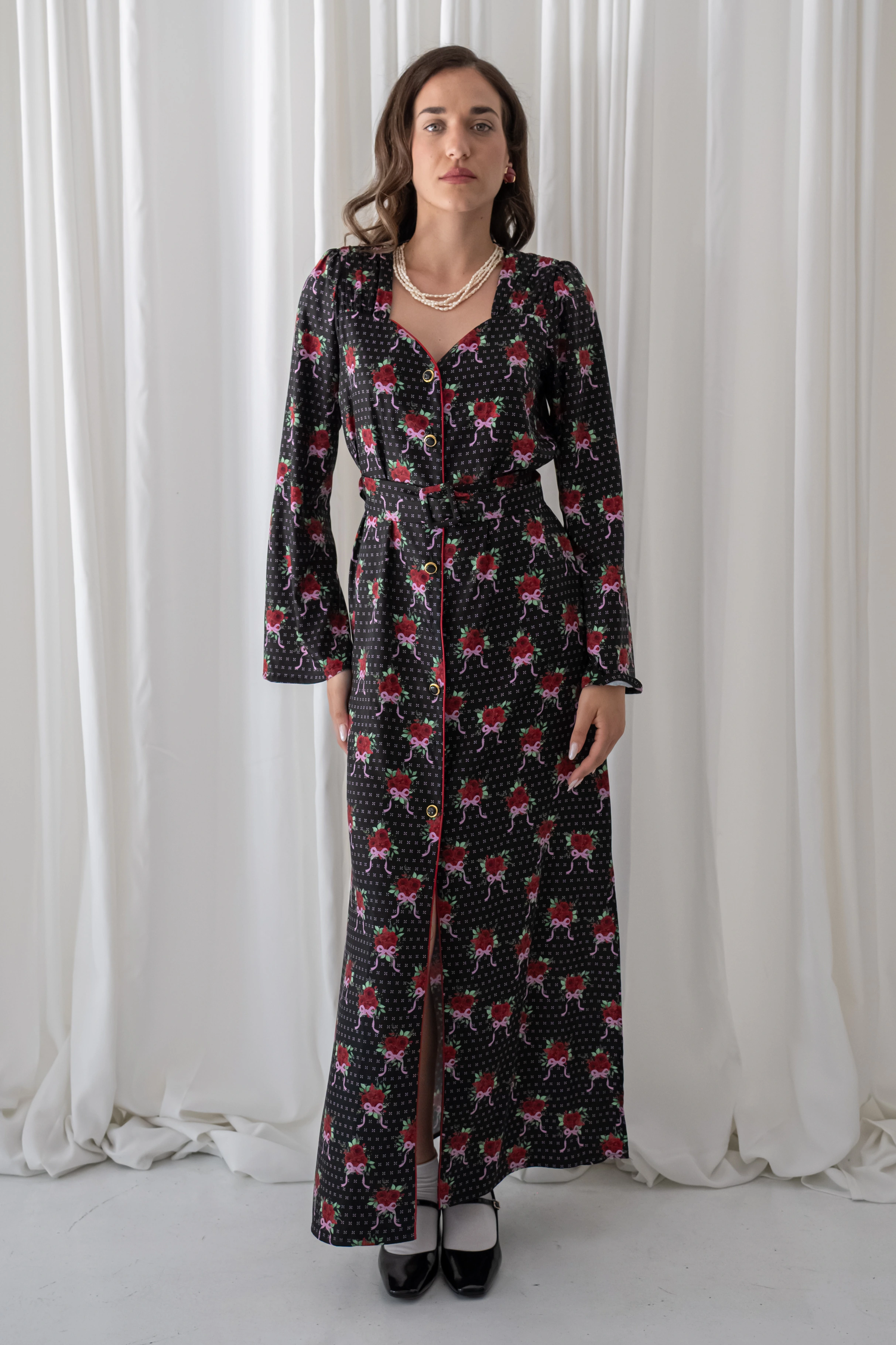 Bow Belle Maxi Vintage Dress