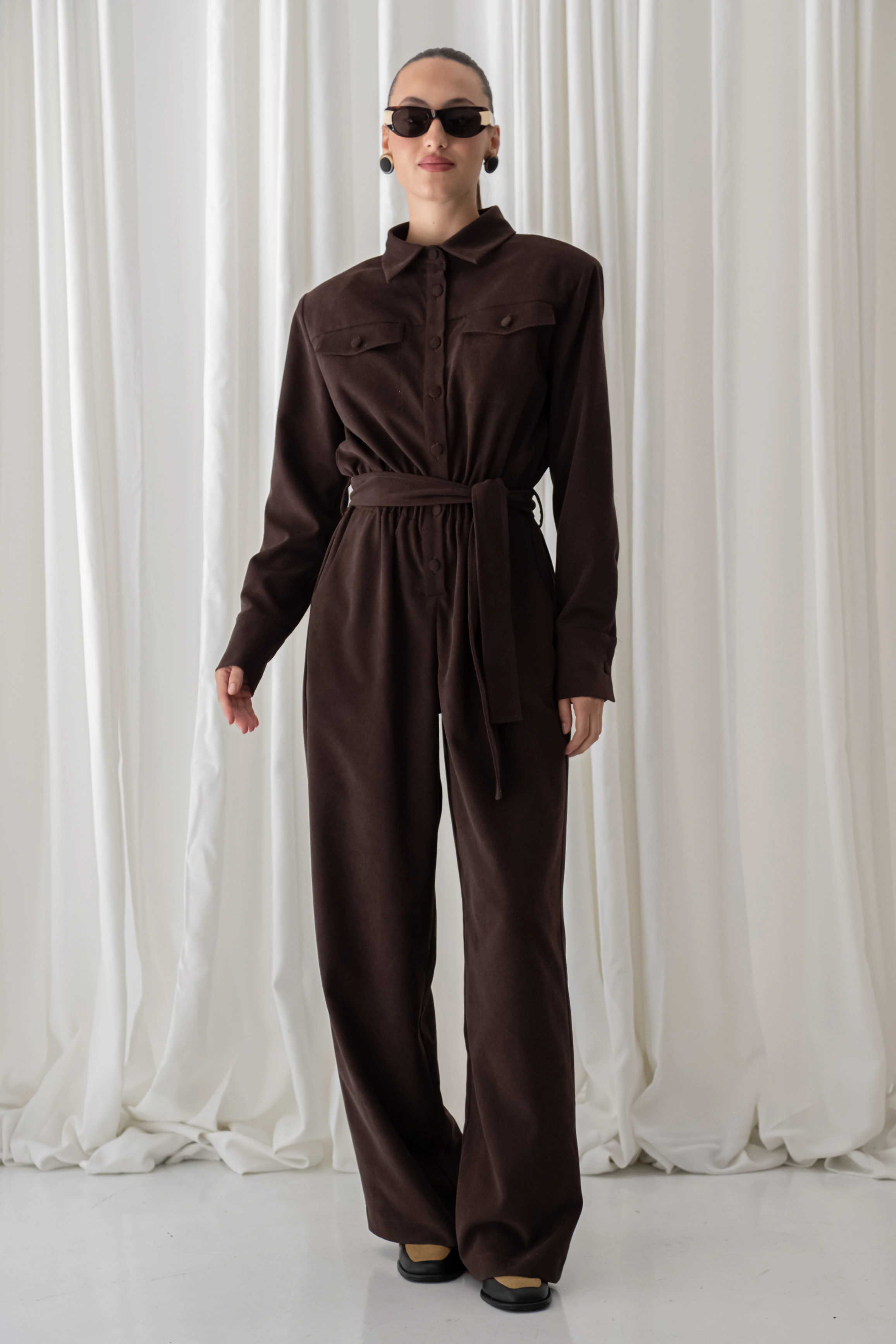 Cacao Sued Jumpsuit